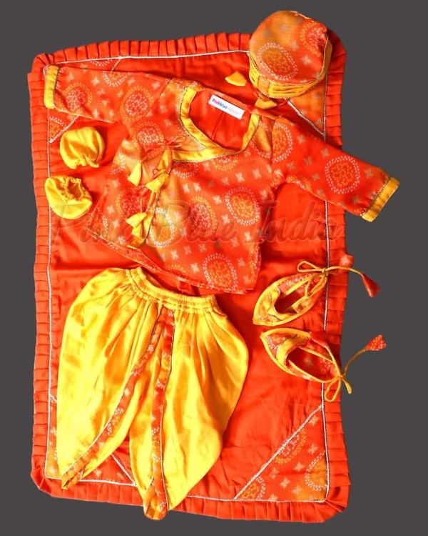 Jamna newborn baby outfit traditional ceremony wear stylish set