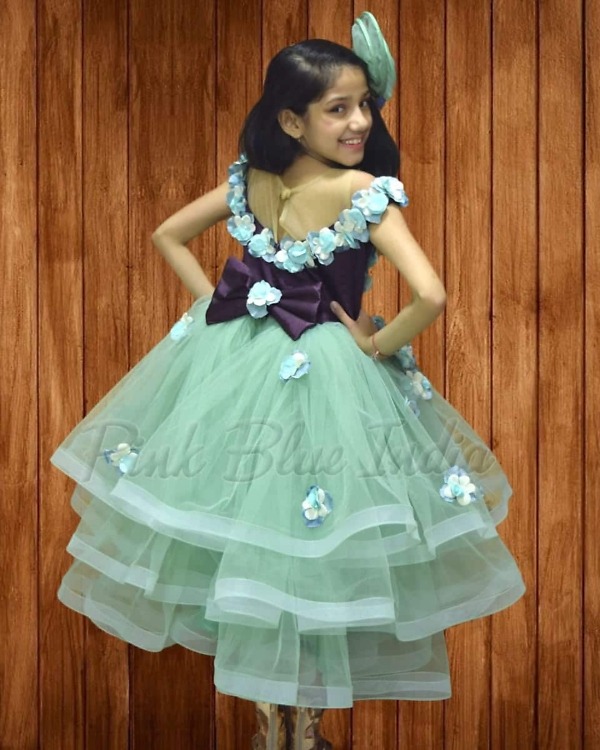 Ankle length gown for kids birthday party elegant stylish outfit