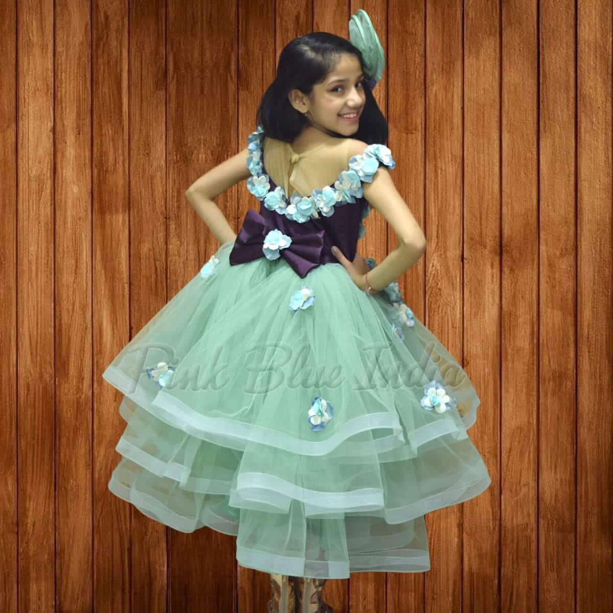 Ankle length gown for kids birthday party elegant stylish outfit
