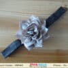 Black and grey flower hairband for kids party outfit, stylish modern accessory