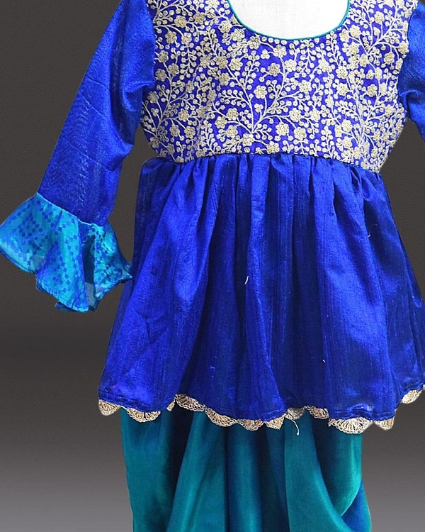 Kids girl peplum dhoti set festive wear comfortable stylish ethnic outfit