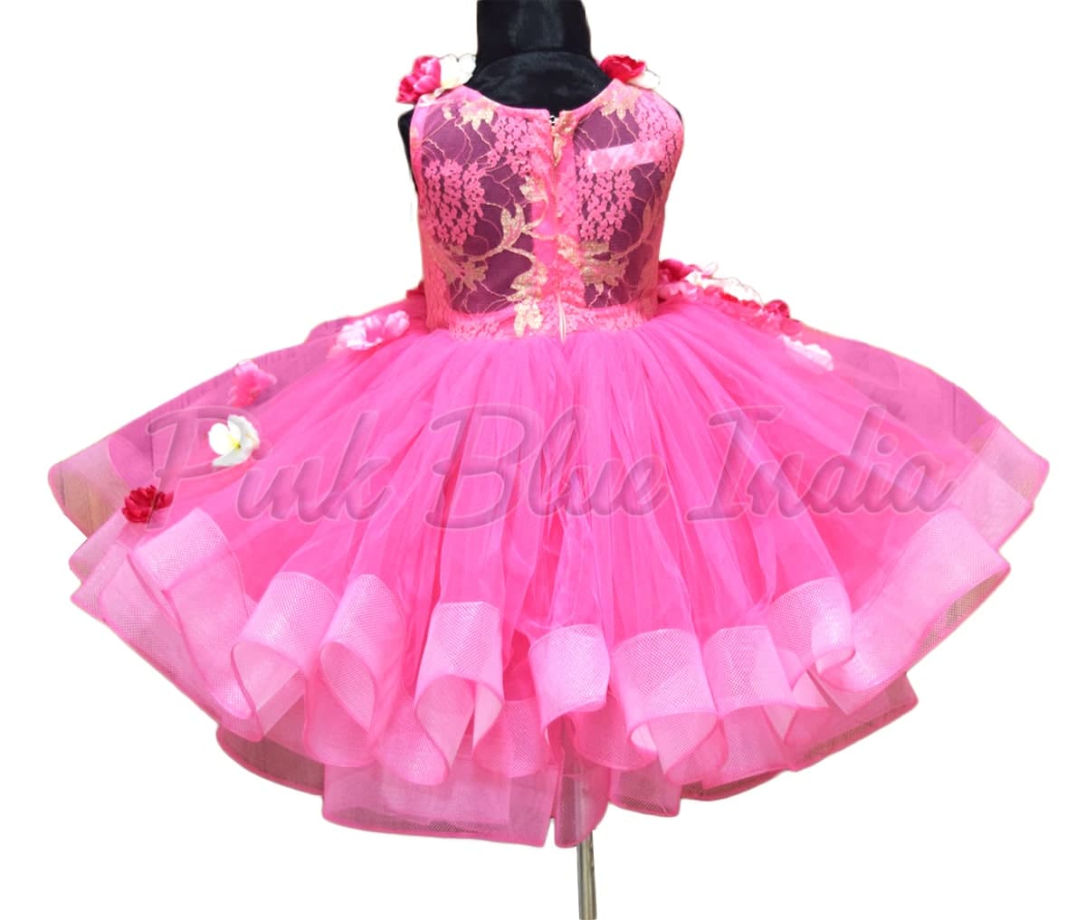 Pink bow dress for kids girl stylish birthday party outfit