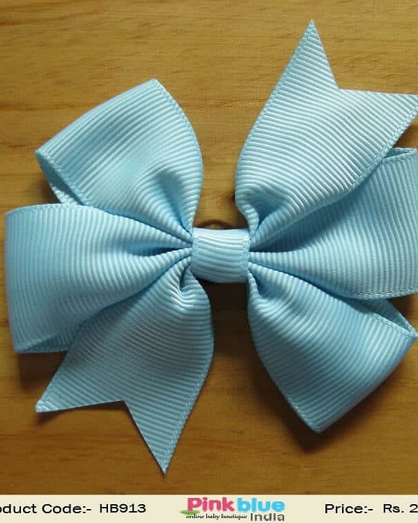 Light blue kids hair accessory for birthday outfit, soft stylish appearance