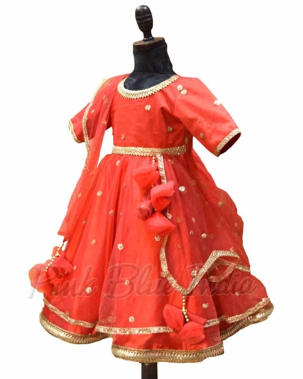 Kids Indian traditional dress for girls wedding festival stylish outfit