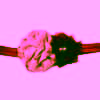 Salmon red flower headband for kids birthday wear cute