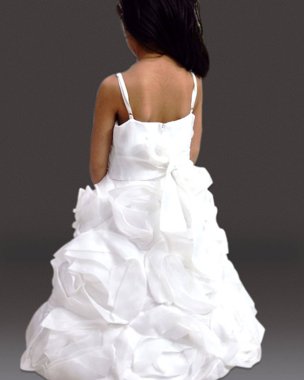 Latest white baby girl wedding dress stylish special occasion outfit