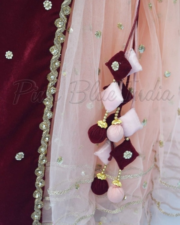 Velvet wedding gown for girls stylish elegant traditional occasion wear