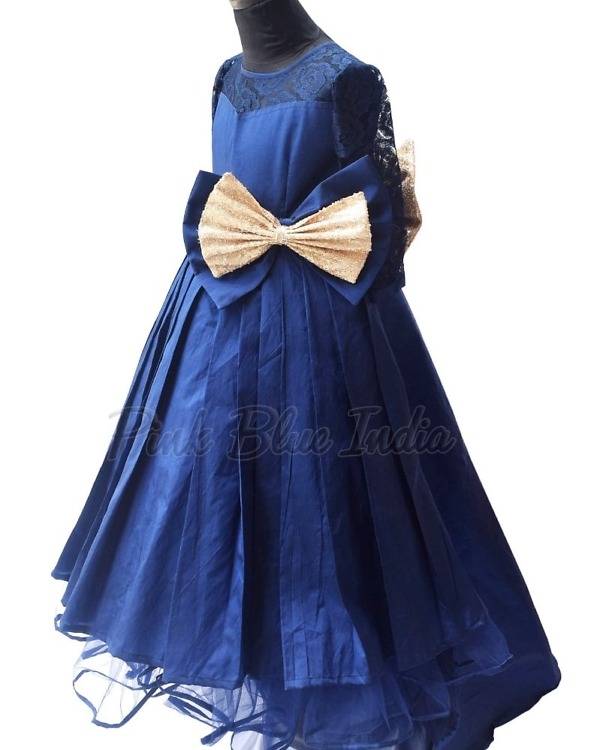 Latest royal blue high low gown for girls birthday celebration trendy elegant look