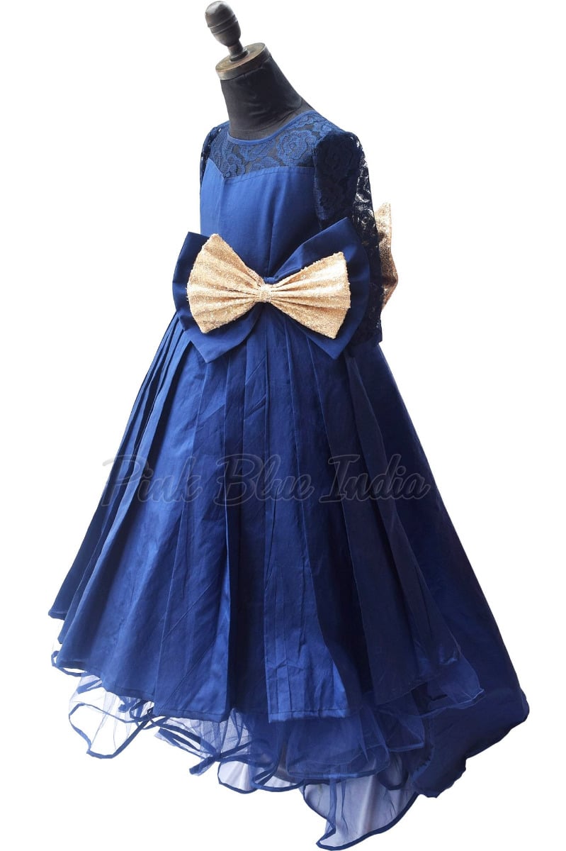 Latest royal blue high low gown for girls birthday celebration trendy elegant look