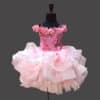Pink designer gown for girls elegant birthday celebration outfit