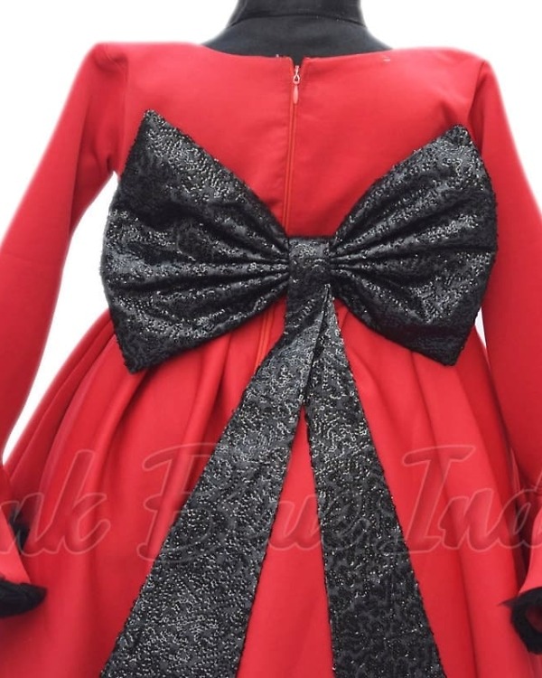 Red Minnie mouse birthday dress for kids girl stylish themed party wear