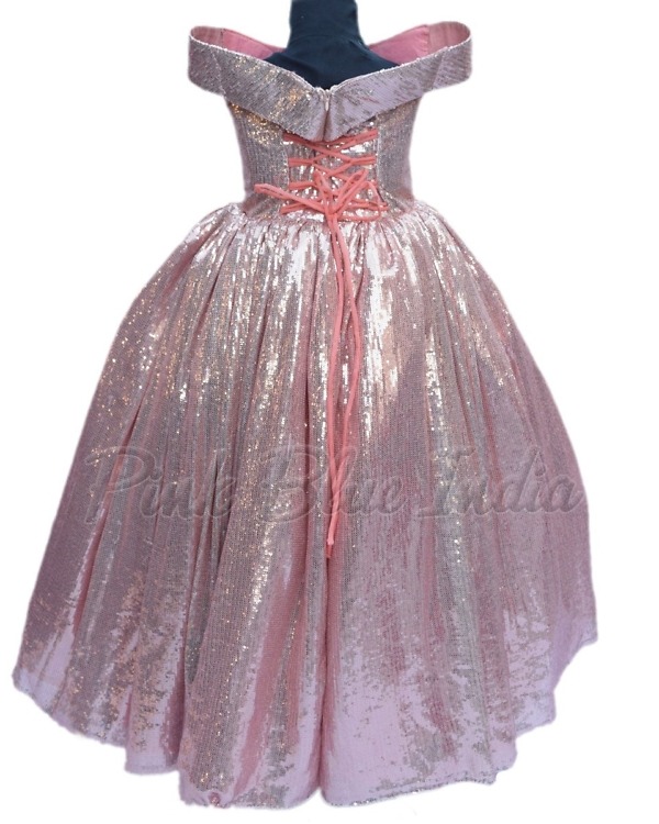 Rose gold sequin party dress for baby girl trendy stylish occasion wear