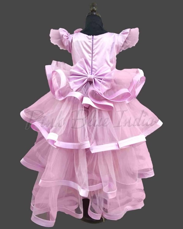 Lavender party wear gown girls birthday photoshoot elegant stylish look