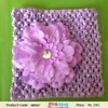Lavender crochet flower hairband for infant birthday wear, soft cute style