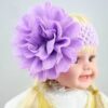 Toddler girl lavender crochet hairband soft party accessory cute gift