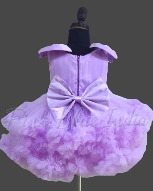 Lavender dress for girls birthday party wear stylish elegant outfit