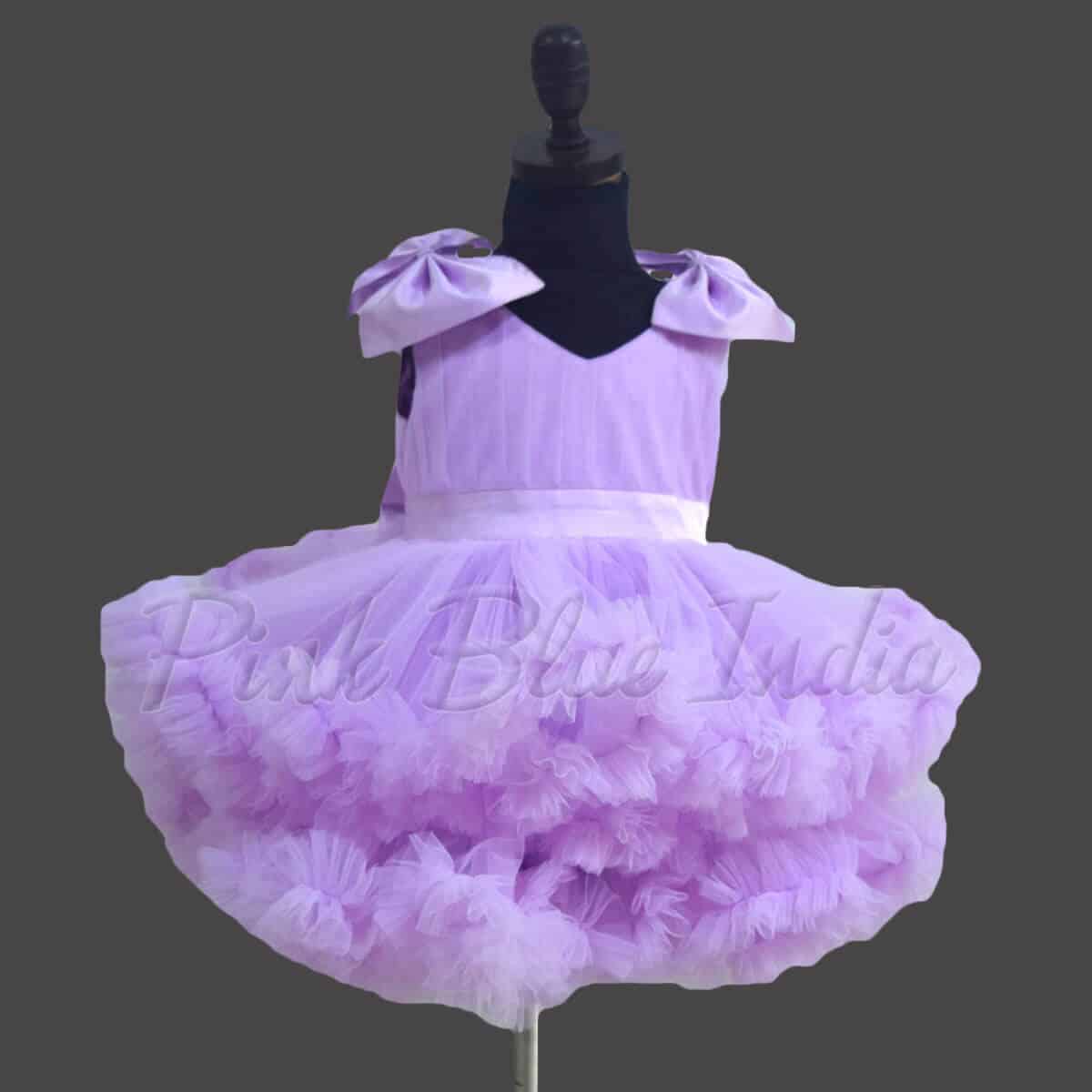 Lavender dress for girls birthday party wear elegant stylish outfit