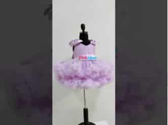 Lavender dress for kids party wear birthday outfit elegant stylish look