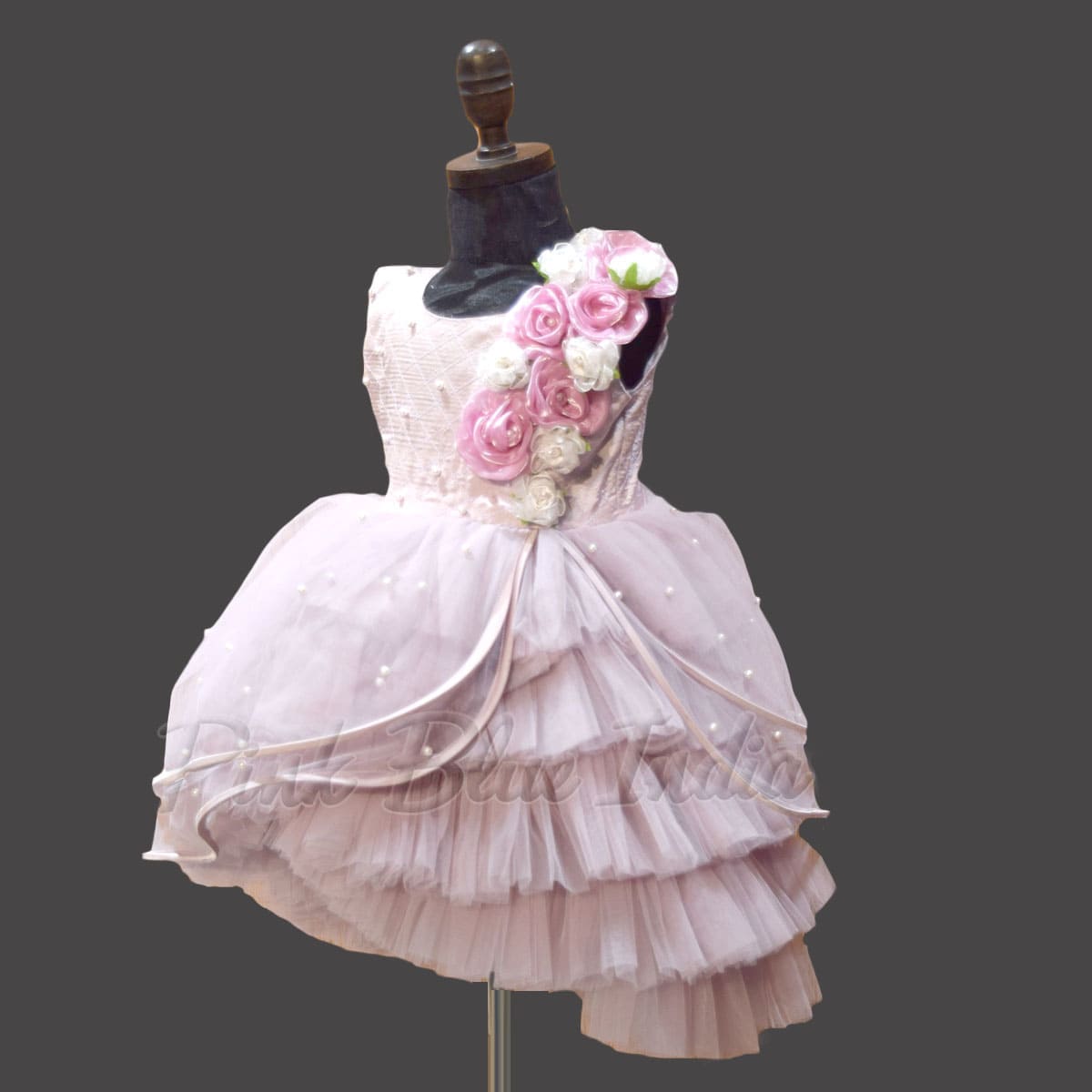 Layered wings gown for girls stylish birthday party outfit