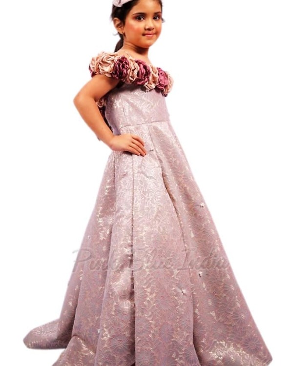 Little girl party wear gown for birthday celebration elegant stylish dress