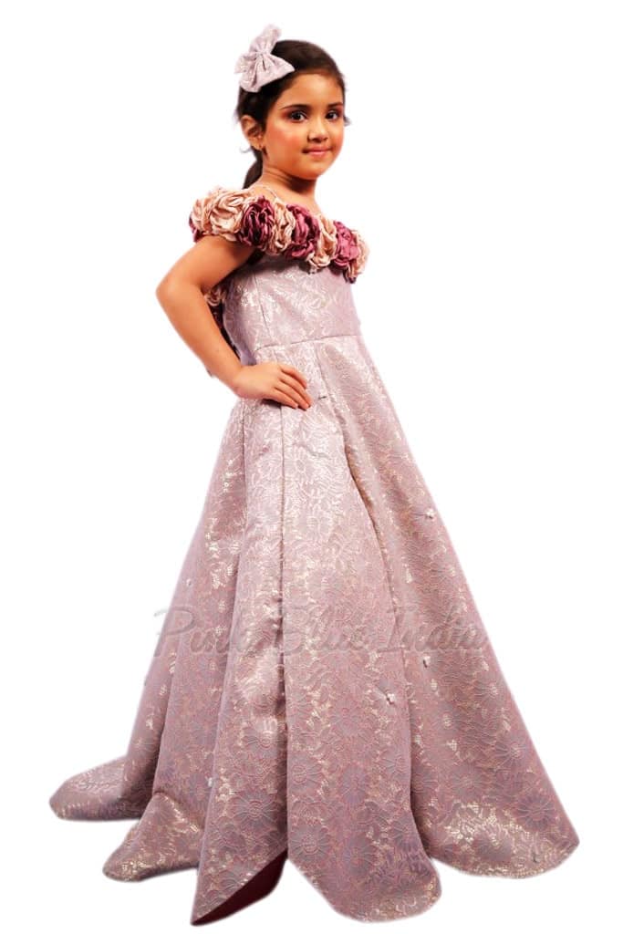 Little girl party wear gown for birthday celebration elegant stylish dress