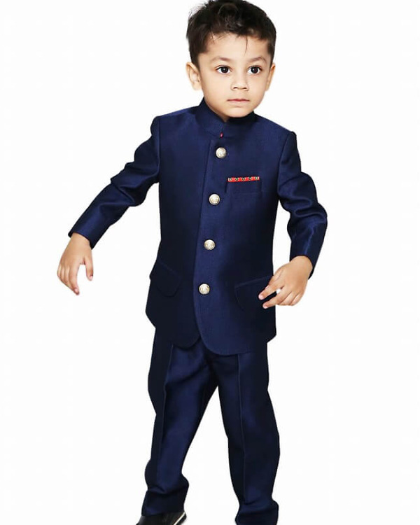 Little Prince Royal Blue Indian Weddings Jodhpuri bandhgala suit 