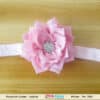 Baby pink kids flower hairband for birthday outfit, sweet stylish look