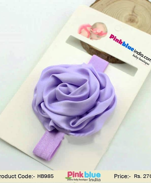 Lavender flower toddler hairband for birthday, soft and stylish accessory