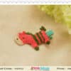 Orange green horse clip for baby girls, fun festive accessory, stylish gifting idea