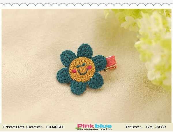 Lovely orange baby girl hair clip, bright party accessory, cute festive gifting option