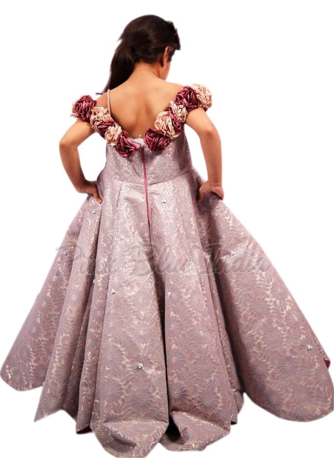 Luxury designer party gown for girls birthday celebration premium elegant outfit