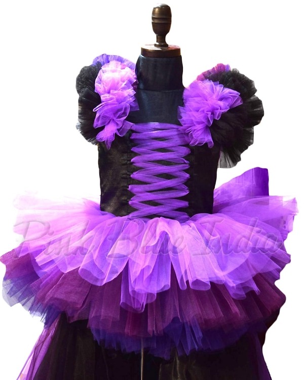 Mal descendants dress for girls birthday theme stylish party wear