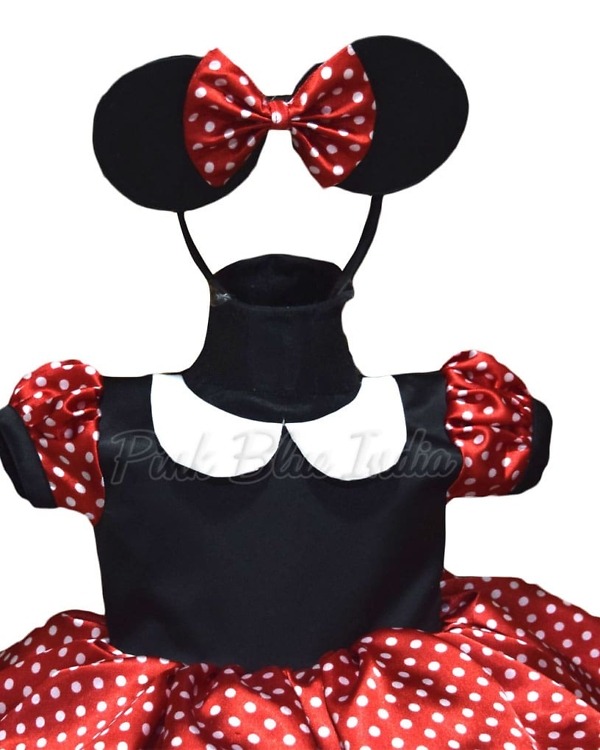 Minnie mouse frock for baby girl birthday party cute themed dress