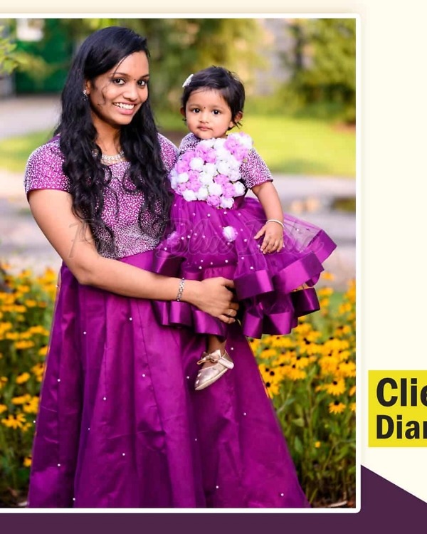 Mother daughter matching combo dress elegant festive outfit