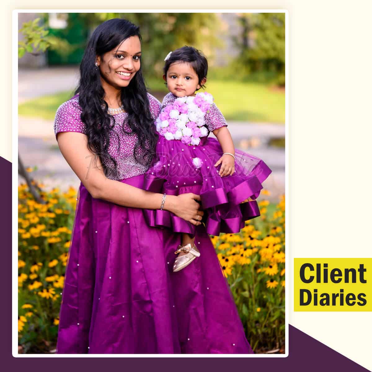 Mother daughter matching combo dress elegant festive outfit