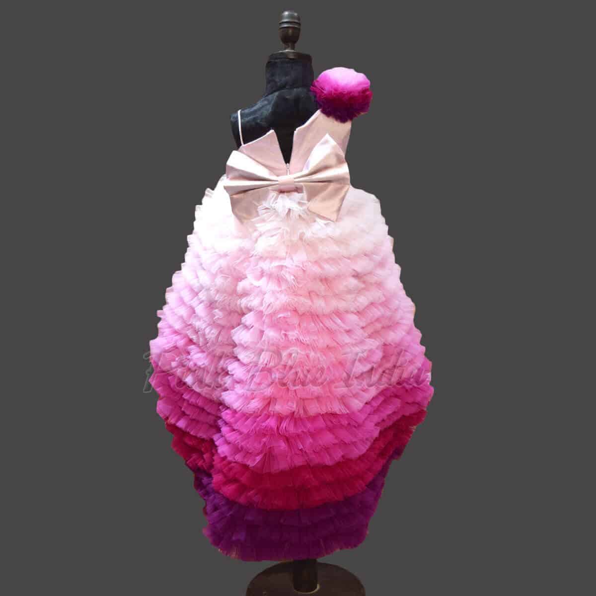 Ombre party dress for kids girls birthday celebration stylish wear