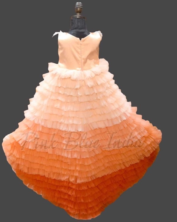 Ombre birthday gown for girls princess style elegant party wear