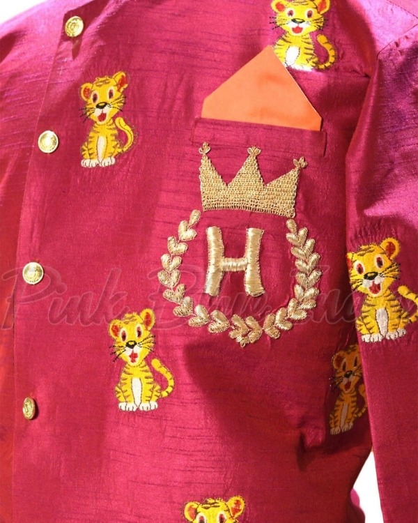 Dhoti jacket set for baby boy wedding festive ethnic outfit