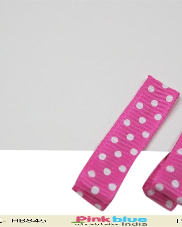 Infant girl pink pair hair pins cute party accessory delicate festive styling