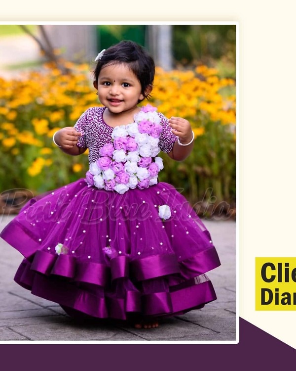 Girls party wear gown elegant festive celebration outfit