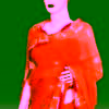 Women peach saree farewell event wear graceful elegant ethnic styling
