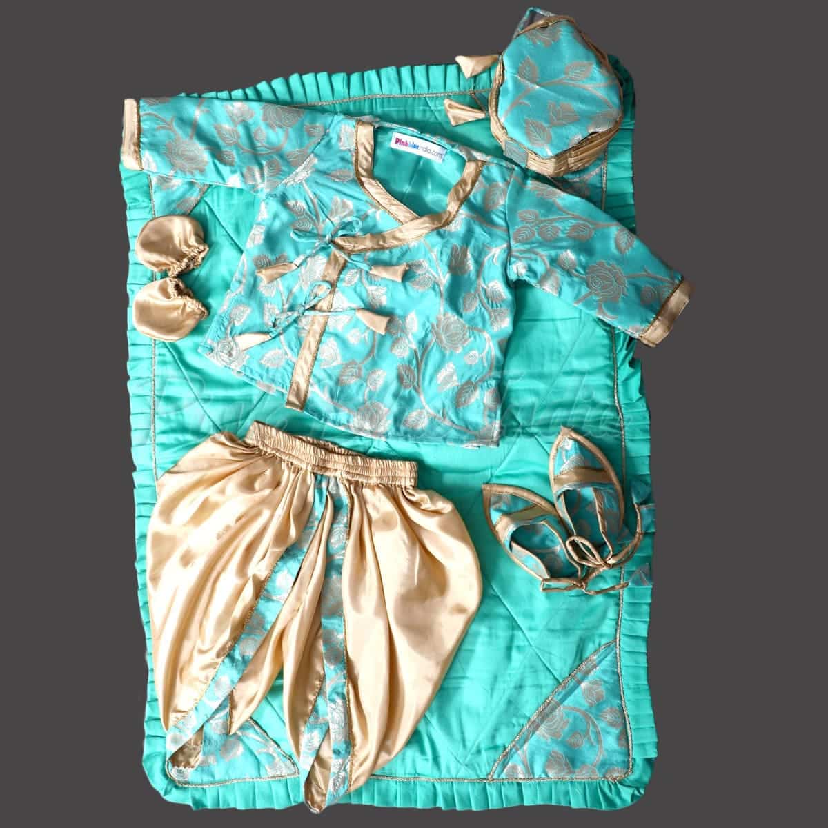 Personalized newborn jamna set for baby traditional stylish ceremony wear