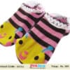 Pink striped baby socks for infants party wear comfortable cute