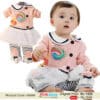 Pink white candy dress for infant girls party, cute and stylish occasion wear