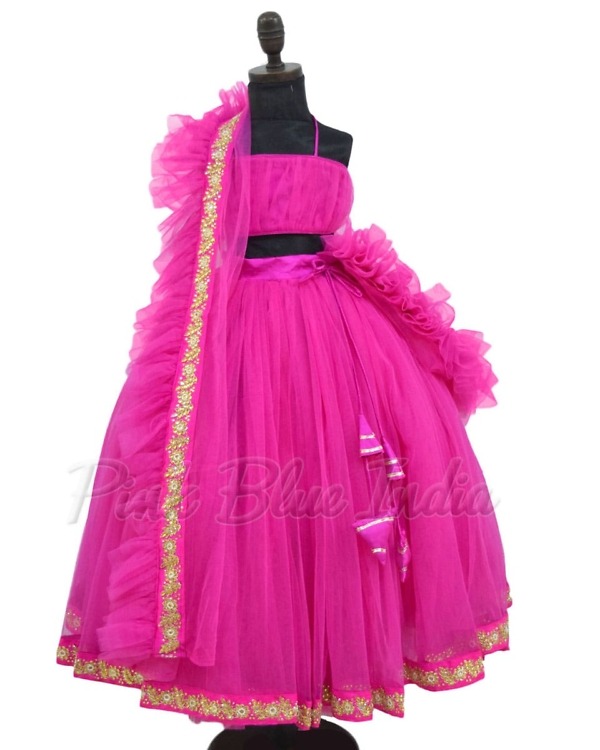 Pink lehenga set girls party wear wedding outfit trendy