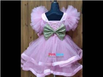 Pink dress for baby girl birthday party elegant cute outfit