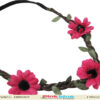 Baby girl pink floral designer hairband elegant party accessory stylish look