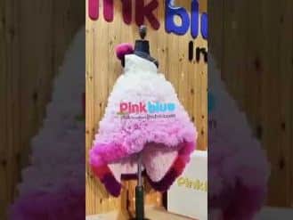 Pink ombre party dress for girls birthday stylish celebration outfit