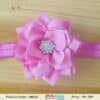 Pink princess flower hairband for baby girl party wear, cute royal style