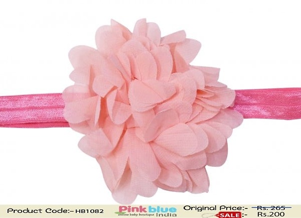 Pink strap infant headband for baby girls party wear cute